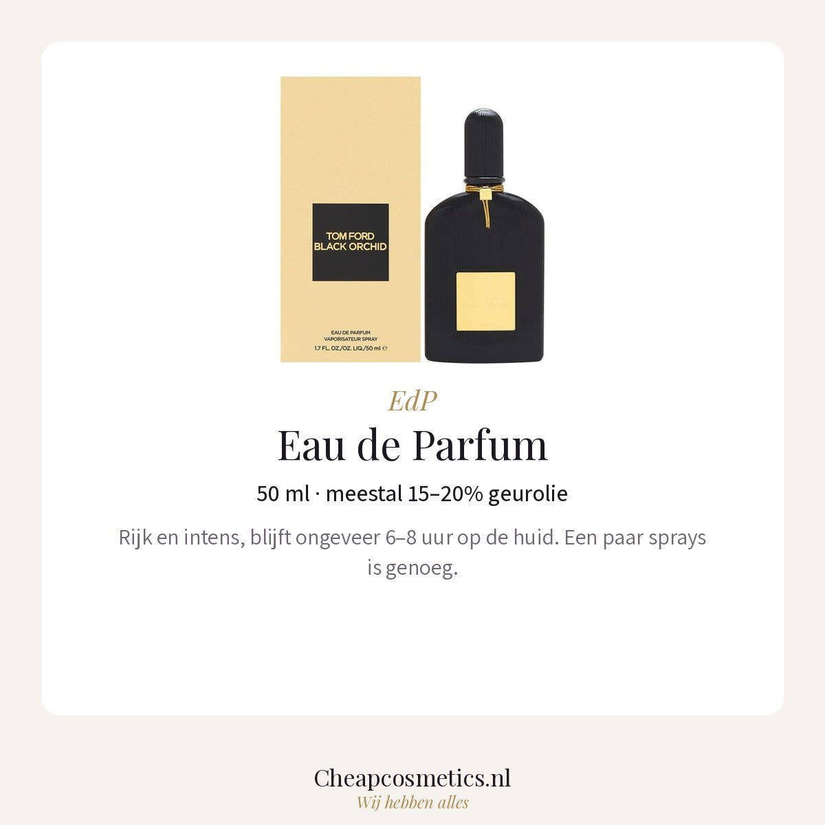 Wat is Eau de Parfum? Tom Ford Black Orchid 50ml