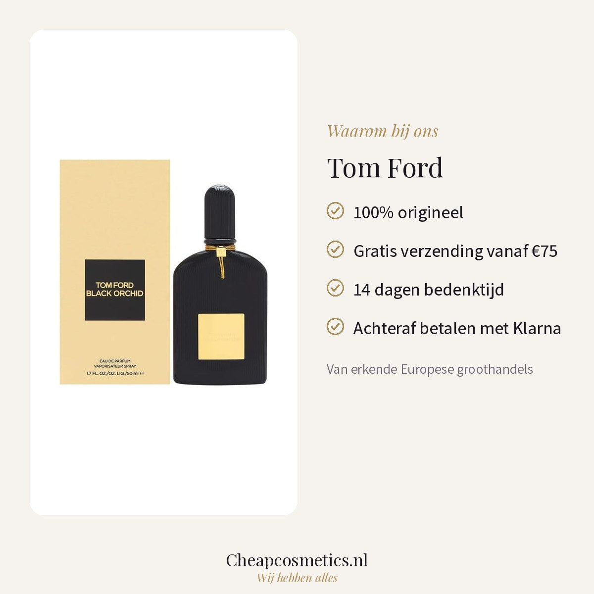 Tom Ford Black Orchid Eau de Parfum 50ml – 100% origineel, gratis verzending vanaf €75